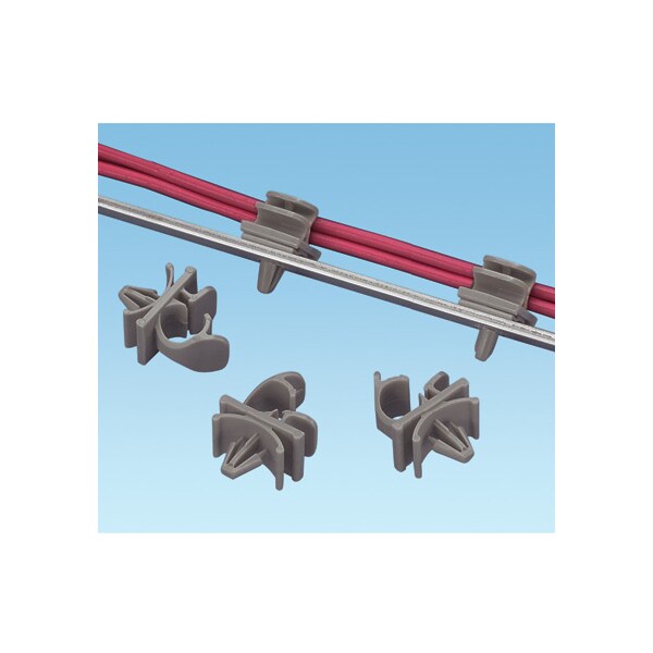 Panduit Cable Clip, Nylon 6/6, 0.38 in Bundle Dia., Natural, 0.94 in L, 100 PK LWC38-H25-C - main